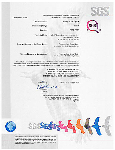 RCT2 and RCT3 SGS certificate
